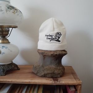 •Harley-Davidson• White Hat With White Rose